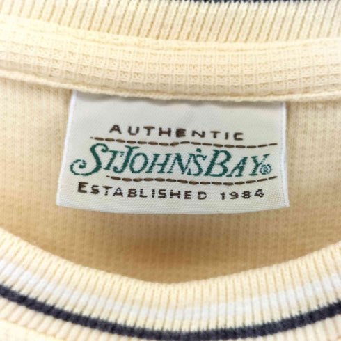 セントジョンズベイ STJOHNS BAY 90s リブラインクルーネックTシャツ メンズ XL