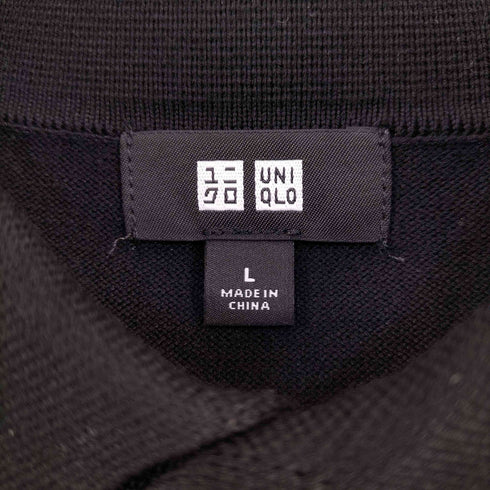ユニクロ UNIQLO ウォッシャブルニットポロセーター メンズ L