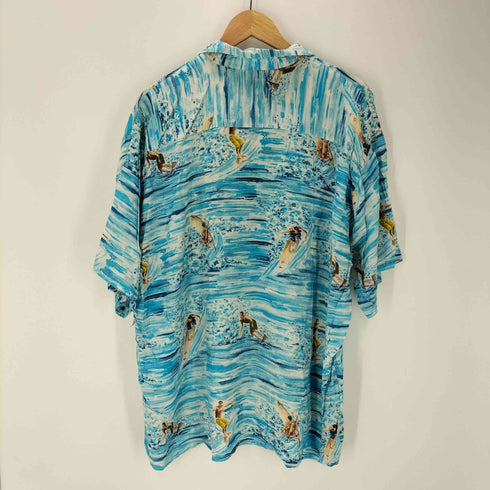 Pineapple Connection 90-00S OLD レーヨン 100% サーフ 総柄 S/S 開襟 オープンカラー シャツ メンズ 2XB