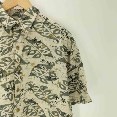 スマー SUMMA 90-00S OLD 絹 シルク 100% 総柄 S/S シャツ メンズ import:M