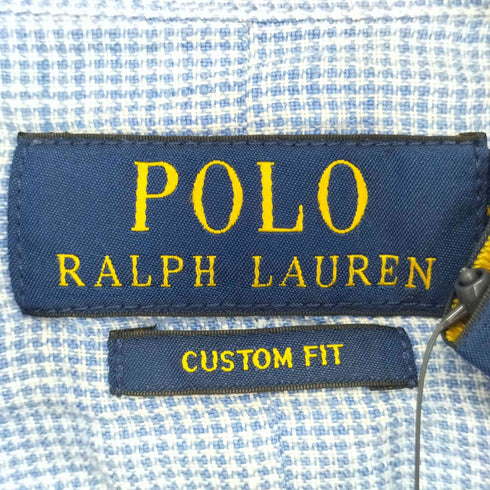 ポロラルフローレン POLO RALPH LAUREN CUSTOM FIT ポニー刺繍 リネン100 長袖シャツ メンズ 14.5