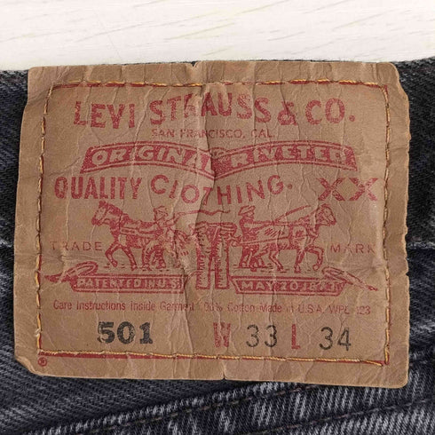 リーバイス Levis 00s 02年製造 USA製 後染め ボタン裏刻印553 2501 ボタンフライ ストレートデニム メンズ W33L31