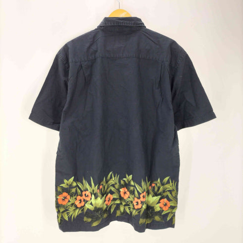 ギャップ Gap 00S 00SS 紺タグ OLD フラワー プリント S/S シャツ メンズ import:M