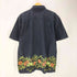 ギャップ Gap 00S 00SS 紺タグ OLD フラワー プリント S/S シャツ メンズ import:M