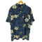 チェロキー Cherokee 90-00S OLD 絹 シルク 100% フラワー ハイビスカス 総柄 S/S アロハ シャツ メンズ import:XL
