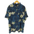 チェロキー Cherokee 90-00S OLD 絹 シルク 100% フラワー ハイビスカス 総柄 S/S アロハ シャツ メンズ import:XL
