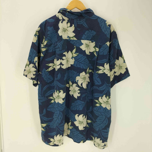 チェロキー Cherokee 90-00S OLD 絹 シルク 100% フラワー ハイビスカス 総柄 S/S アロハ シャツ メンズ import:XL
