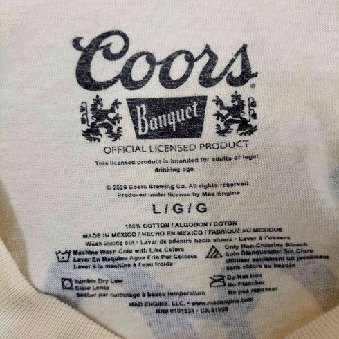 Coors BANQUET S/S ビールロゴTシャツ メンズ JPN:L