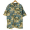 ギャップ Gap 00S 00SS 紺タグ OLD ヤシの木 サーフ 総柄 S/S 開襟 オープンカラー アロハ シャツ メンズ import:XL