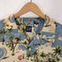 ギャップ Gap 00S 00SS 紺タグ OLD ヤシの木 サーフ 総柄 S/S 開襟 オープンカラー アロハ シャツ メンズ import:XL