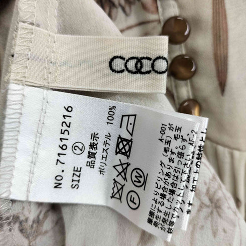 ココディール COCO DEAL ヴィンテージフラワー切替プリーツワンピース レディース JPN:2