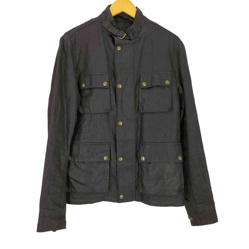 ベルスタッフ Belstaff リネン100% サイドアジャスター コーティング モーターサイクルジャケット メンズ import:L