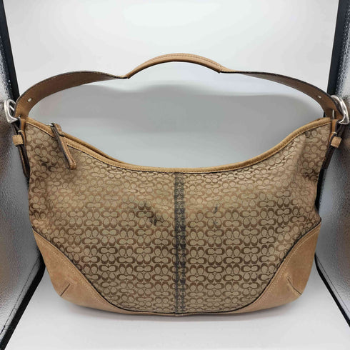 コーチ COACH シグネチャー モノグラム キャンバス ホーボー ワンショルダー バッグ レディース
