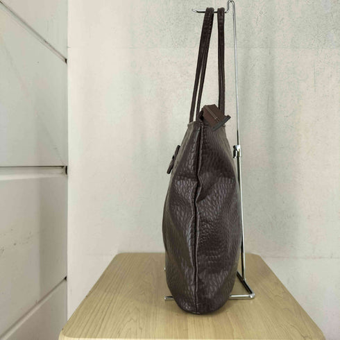 faux leather フェイク レザー リボン付 トートバッグ レディース