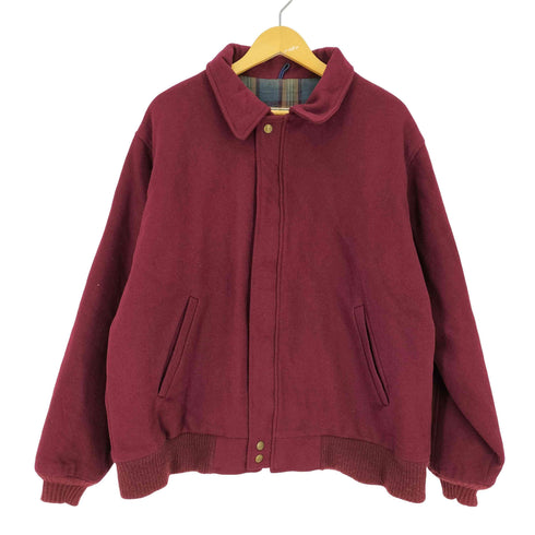 エルエルビーン L.L.Bean 80S ブロック体タグ 裏地チェック ウールジャケット メンズ