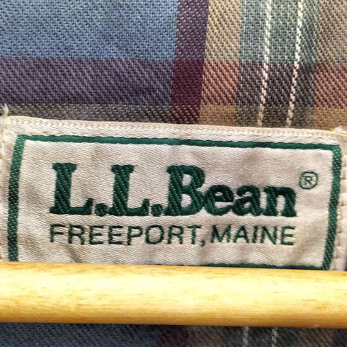 エルエルビーン L.L.Bean 80S ブロック体タグ 裏地チェック ウールジャケット メンズ