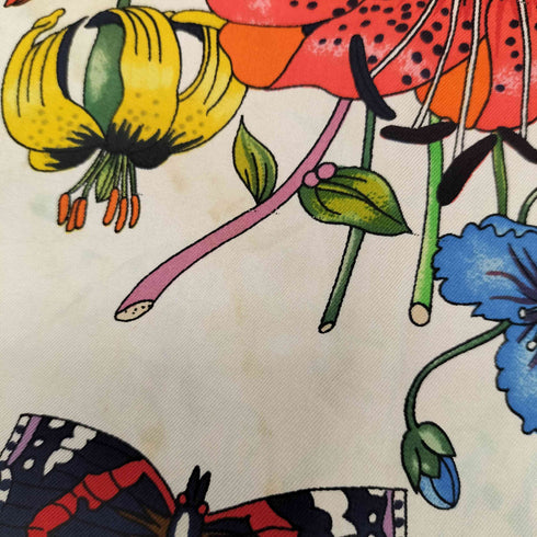 グッチ GUCCI 花柄シルクスカーフ レディース