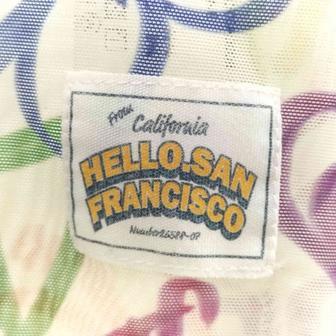 チャオパニック Ciaopanic HELLO SANFRANCISCO 24SS ハンドペイント プリント シアー セカンドスキン レディース ONE SIZE