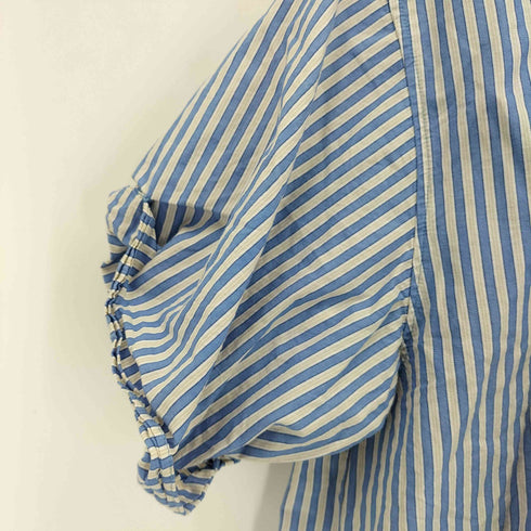 ザラ ZARA Stripe Poplin Shirt ストライプ柄 シャツ レディース import:M