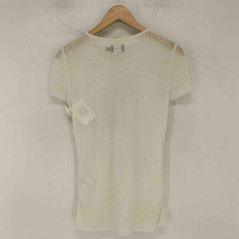 ジョルジオアルマーニ Giorgio Armani メッシュ ラインストーン 花刺繍 半袖 Tシャツ レディース US:6