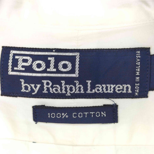 ポロバイラルフローレン Polo by RALPH LAUREN 90S コットン バンドカラーシャツ メンズ JPN:L