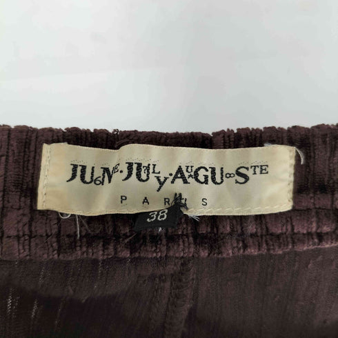 JUN JULE AUGUSTE ベロア セミフレア スラックス レディース JPN:38