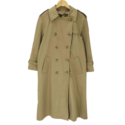 ロンドンフォグ LONDON FOG 80-90S MADE IN LONDON 英国製 エポレット ガンフラップ付き ダブル トレンチ ロング コート レディース 10PET