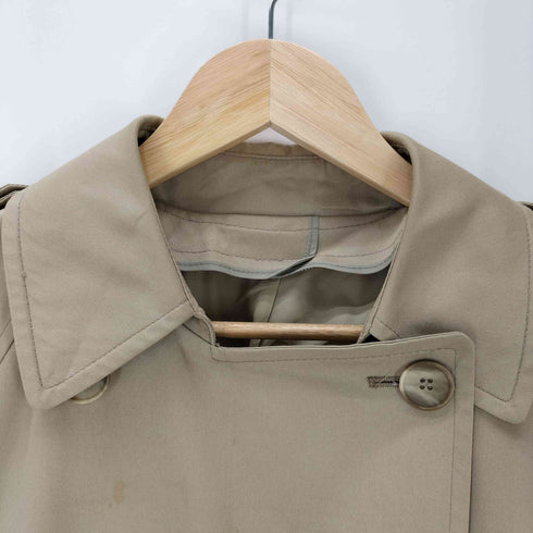 ロンドンフォグ LONDON FOG 80-90S MADE IN LONDON 英国製 エポレット ガンフラップ付き ダブル トレンチ ロング コート レディース 10PET
