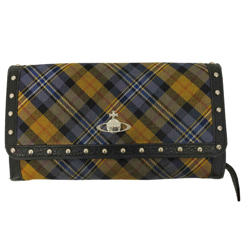 ヴィヴィアンウエストウッド Vivienne Westwood オーブモチーフタータンチェック柄ロングウォレット レディース
