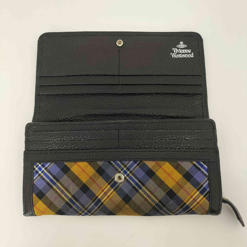 ヴィヴィアンウエストウッド Vivienne Westwood オーブモチーフタータンチェック柄ロングウォレット レディース