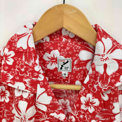 OKINAWA ISLAND WEAR ハイビスカス柄 アロハシャツ メンズ JPN:S