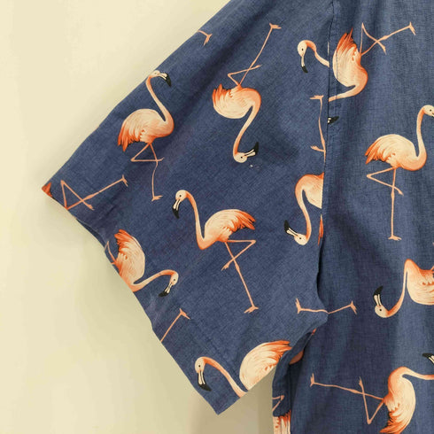 GROVE HOUSE RED フラミンゴ柄 S/S シャツ メンズ import:L