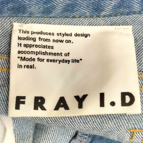 フレイアイディー FRAY I.D 25AW フラワーエンブロイダリーハイウエスワイドデニムパンツ レディース JPN:1