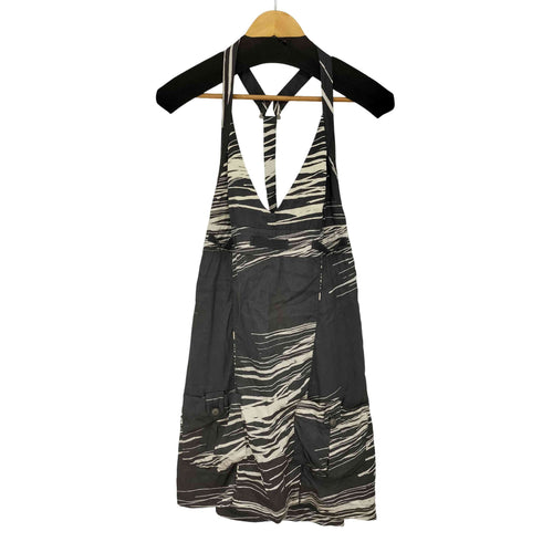 ディーゼル DIESEL バックレス 総柄 ミニワンピース レディース import:M