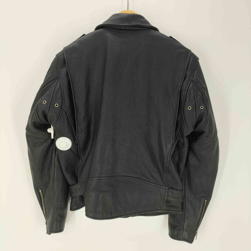 ラッキーストライク LUCKY STRIKE 90-00S OLD 裏地キルティング 牛革 カウレザー ダブル ライダース ジャケット メンズ import:L