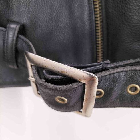 ラッキーストライク LUCKY STRIKE 90-00S OLD 裏地キルティング 牛革 カウレザー ダブル ライダース ジャケット メンズ import:L