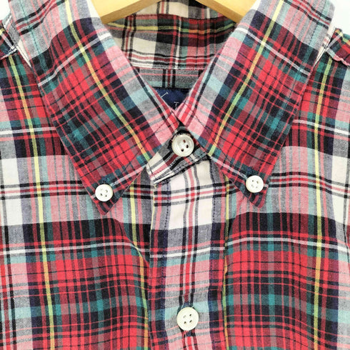 ラルフローレン RALPH LAUREN 90S チェック ポニー刺繍 B.D S/S シャツ メンズ import:M