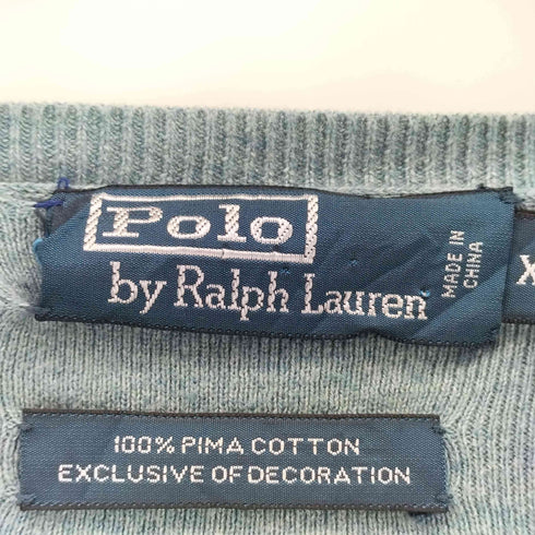 ポロバイラルフローレン Polo by RALPH LAUREN PIMA COTTON ポニー刺繍 コットンニット メンズ XL