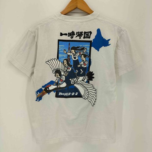プリントクルーネックTシャツ レディース M