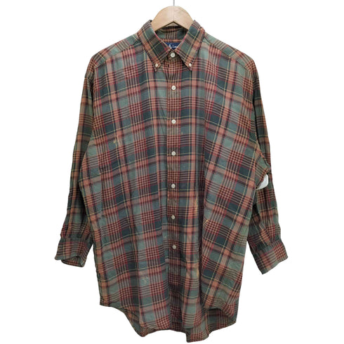 ラルフローレン RALPH LAUREN 90S BLAKE 同色 ポニー 刺繍 ボタンダウン L/S シャツ メンズ import:M