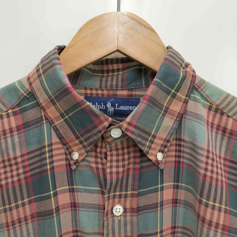 ラルフローレン RALPH LAUREN 90S BLAKE 同色 ポニー 刺繍 ボタンダウン L/S シャツ メンズ import:M