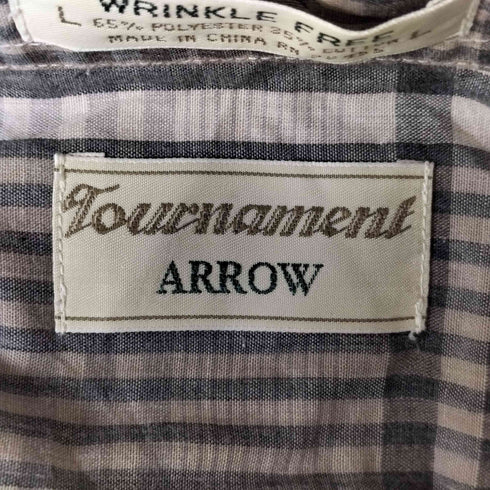 アロー ARROW 80-90S TOURNAMENT チェック ボタンダウン L/S シャツ メンズ import:L