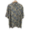 ヴァンヒューゼン VAN HEUSEN 90S タイル 総柄 レーヨン S/S アロハ シャツ メンズ import:XL