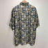 ヴァンヒューゼン VAN HEUSEN 90S タイル 総柄 レーヨン S/S アロハ シャツ メンズ import:XL