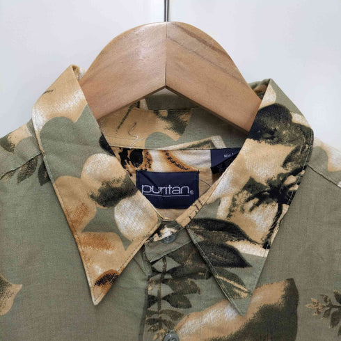 ピューリタン PURITAN 90-00S フローラル レーヨン S/S アロハ シャツ メンズ import:M