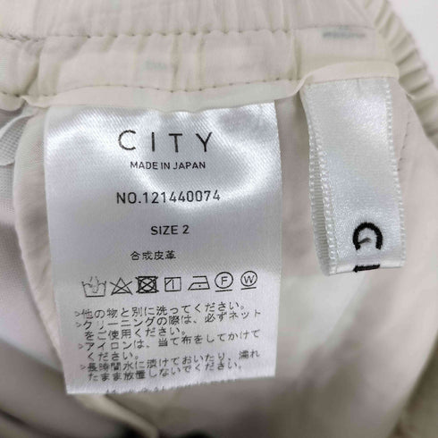 シティー CITY フェイクレザー イージー ワイドパンツ レディース JPN:2