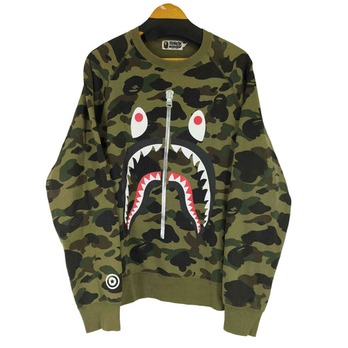 アベイシングエイプ A BATHING APE 1ST CAMO SHARK CREWNECK メンズ JPN:XL