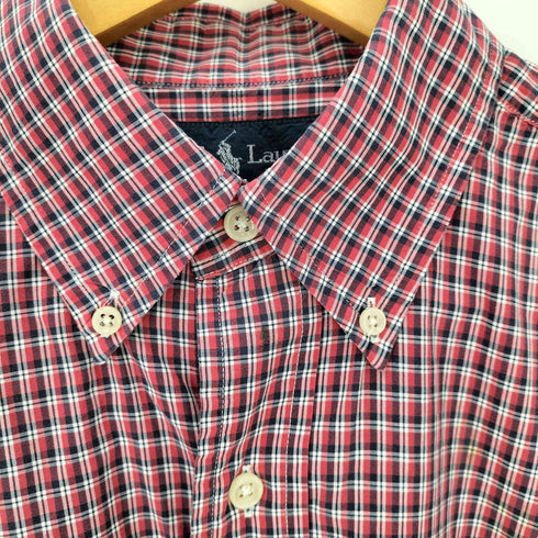 ラルフローレン RALPH LAUREN CLASSIC FIT マドラスチェック スモールポニー刺繍 S/S B.D シャツ メンズ import:M