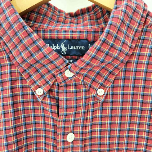 ラルフローレン RALPH LAUREN インド製 HERITAGE スモールポニー刺繍 チェック BD シャツ メンズ import:XXL