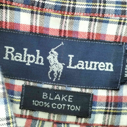 ポロバイラルフローレン Polo by RALPH LAUREN BLAKE スモールポニー刺繍 チェック BD シャツ メンズ import:XL